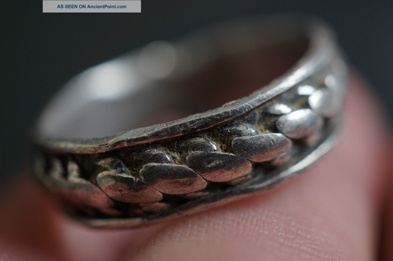 The Vikings.  Ancient Scandinavian Silver Finger Ring,  Ca 1200 Ad Jewellery Vf - Scandinavian photo