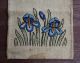 Vtg Antique 1910 Arts & Crafts Embroidered Linen Purse Handbag Reticule Irises Arts & Crafts Movement photo 1