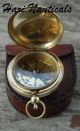 Brass Antique Vintage Pocket Push Button Sundial Compass Marine Nautical Gift@ Compasses photo 7