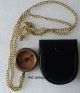 Collectible Nautical Brass Pocket Necklace Compass With Leather Cover Marine Compasses photo 4