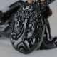100 Natural Obsidian Hand - Carved Fish Jump Dragon Door Pendant Necklaces & Pendants photo 1