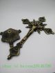 Carved Antique Brass Stereoscopic Cross Jesus Furnishing Articles Other Antique Chinese Statues photo 1