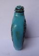 Old Chinese Handwork Turquoise Carven Small Buddha Design Snuff Bottle Snuff Bottles photo 1