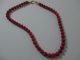 43.  1 Gr Natural Red Pinkness Coral Necklace Undyed Round Beads Ultra Rare. Necklaces & Pendants photo 1