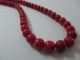 43.  1 Gr Natural Red Pinkness Coral Necklace Undyed Round Beads Ultra Rare. Necklaces & Pendants photo 2