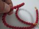 43.  1 Gr Natural Red Pinkness Coral Necklace Undyed Round Beads Ultra Rare. Necklaces & Pendants photo 6