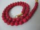 43.  1 Gr Natural Red Pinkness Coral Necklace Undyed Round Beads Ultra Rare. Necklaces & Pendants photo 7
