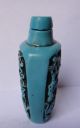 Old Chinese Handwork Turquoise Carven Two Man Design Snuff Bottle Snuff Bottles photo 1
