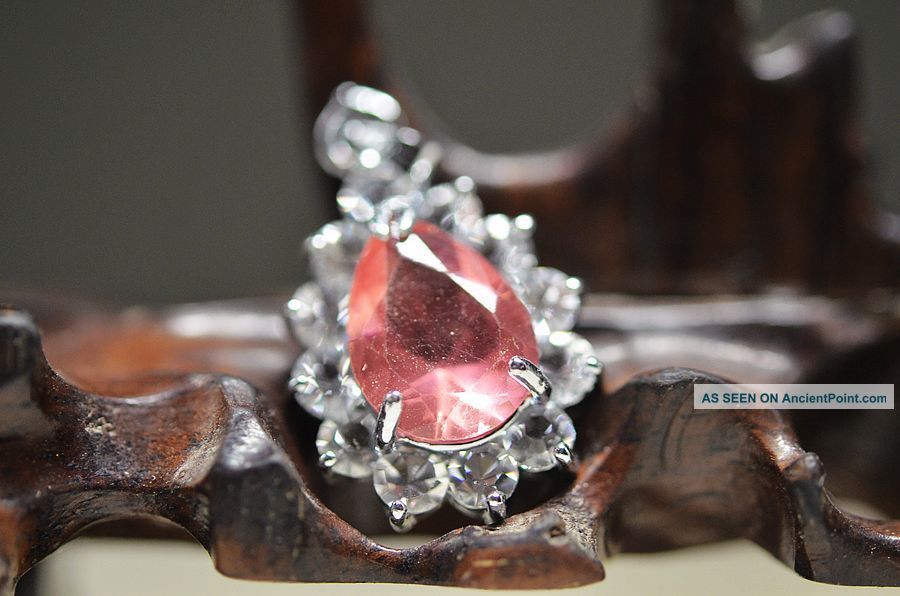 Ingenious Chinese Silver Inlay Pink Zircon Handwork Pendant Necklaces & Pendants photo