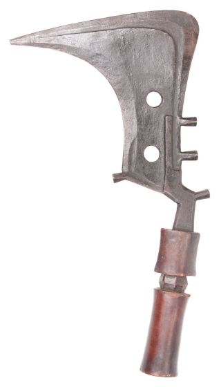 Vintage African Trumbash Sickle Knife Dagger Axe Mangbetu Congo Sword Africa Old photo