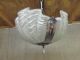 Art Deco Clam Shell Ceiling Light Fitting,  With Chains,  Opaque Glass,  Chrome,  Vgc Art Deco photo 2