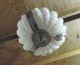 Art Deco Clam Shell Ceiling Light Fitting,  With Chains,  Opaque Glass,  Chrome,  Vgc Art Deco photo 4