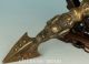 Chinese Tibet Old Bronze Hand Carved Amulet Buddha Devil Dharma - Vessel Statue Other Antique Chinese Statues photo 4