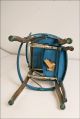 Vintage Cosco Stool Chair Factory Machine Age Loft Industrial Metal Bar Blue 50s Post-1950 photo 9