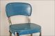 Vintage Cosco Stool Chair Factory Machine Age Loft Industrial Metal Bar Blue 50s Post-1950 photo 3