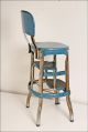 Vintage Cosco Stool Chair Factory Machine Age Loft Industrial Metal Bar Blue 50s Post-1950 photo 7