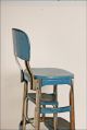 Vintage Cosco Stool Chair Factory Machine Age Loft Industrial Metal Bar Blue 50s Post-1950 photo 8
