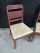 2 Antique Solid Wood Dining Chairs Oak Chairs Upholstered Seat Chairs 1900-1950 photo 1