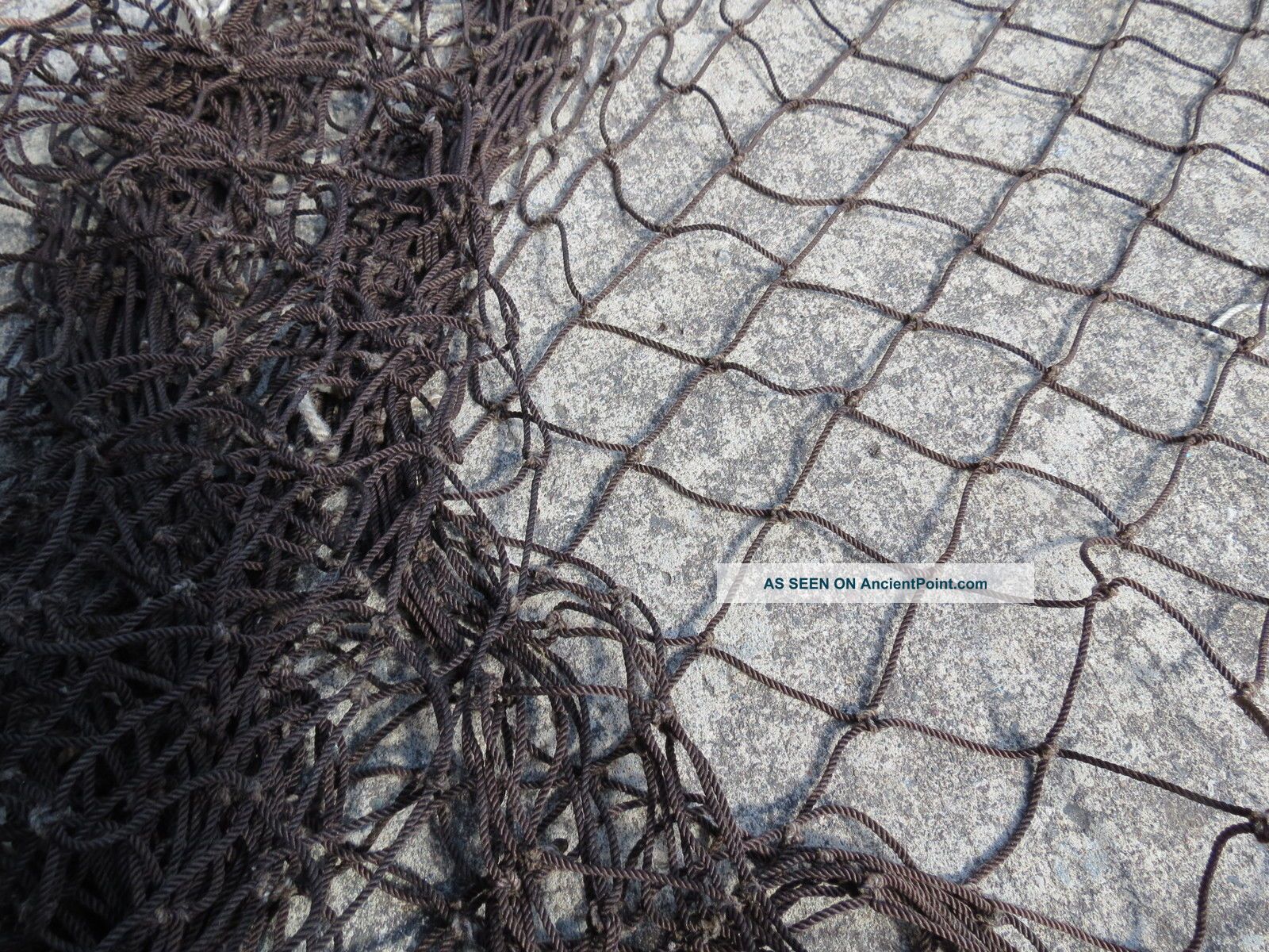 9 Feet X 12 Feet Drk Brown Salmon Alaskan Seine Net Fishing Fish Netting (n284) Fishing Nets & Floats photo