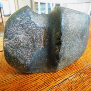 Large Ancient Native American 3/4 Grooved Axe Head photo