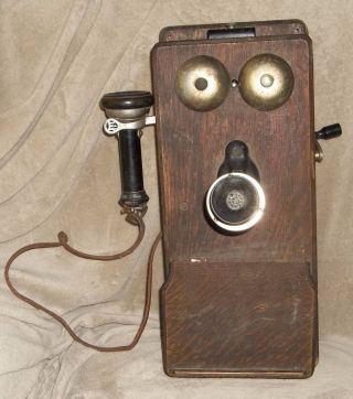 Rare Antique Wood Wall Telephone L.  M.  Ericsson Tel.  Mfg.  Co.  Buffalo Ny Sweden & photo