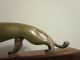 Antique Chinese / Japanese / Inuit Antler Carving Of A Lion On Wood Plinth Other Ethnographic Antiques photo 6