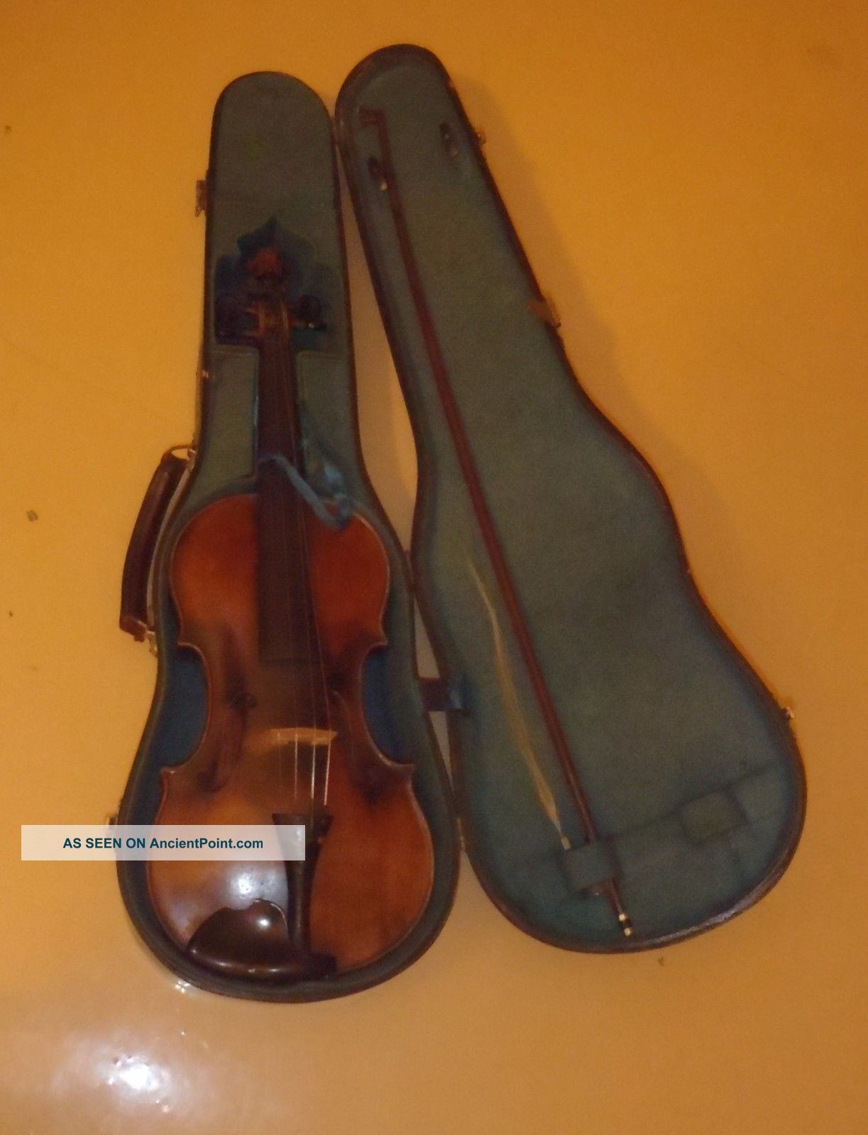 Rare Old German 19th Century Josef Klotz Lion Head Antique Violin,  Case Other Antique Instruments photo