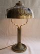 Antique Art Nouveau French Mushroom Lamp With Jewelled Shade - Bronze Base Art Nouveau photo 1