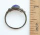 Ancient Medieval Bronze Finger Ring With Blue Inlay (jll) Viking photo 2