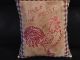 Rooster Pillow Primitive Farmhouse Embroidered Brown Gingham Handmade Primitives photo 1