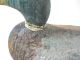 Antique Hand - Carved Wood Folk Art Mallard Drake Decoy Glass Eyes Primitives photo 4