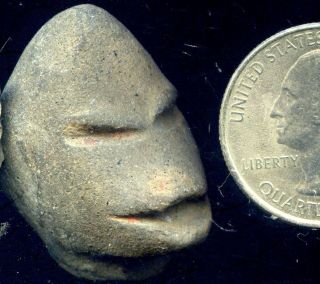 Pre - Columbian Aztec Monkey Effigy Clay Figure Head,  Ca;700 - 1200 Ad photo