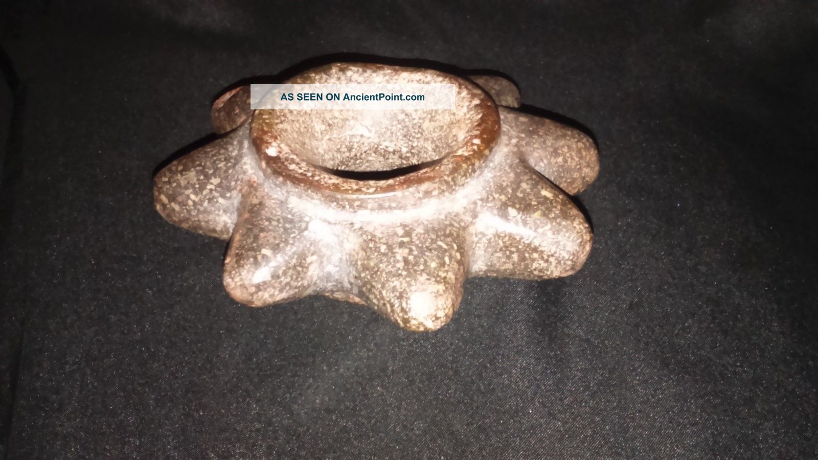 Pre - Columbian Mace Head Weapon Brown Granite Stone Chavin The Americas photo