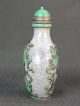 Chinese Eight Immortal Carved Peking Overlay Glass Snuff Bottle Snuff Bottles photo 3