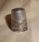Antique Sterling Thimble With Design Size 8 Thimbles photo 2