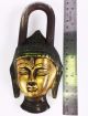 Antique Buddhism Bronze Sakyamuni Buddha Head Brass Lock - Up Key Rare Shakyamuni Buddha photo 5