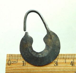 Ancient Medieval Silver Earring (509). photo