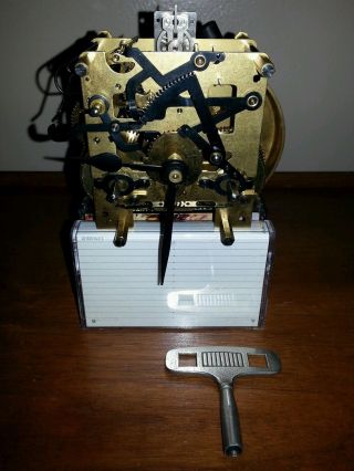 Vintage Schatz Royal Mariner 4 Jewels Bell Chime Clock Movement. photo