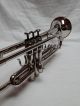Vintage Rossetti Nickel Plated Trumpet Includes 7c Mouthpiece Lube And Case Brass photo 1