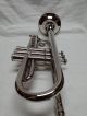 Vintage Rossetti Nickel Plated Trumpet Includes 7c Mouthpiece Lube And Case Brass photo 5