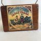 Vintage Wooden Display Trinket Box Basket Parker Brothers Baseball 4.  5 