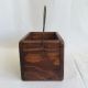 Vintage Wooden Display Trinket Box Basket Parker Brothers Baseball 4.  5 