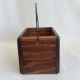 Vintage Wooden Display Trinket Box Basket Parker Brothers Baseball 4.  5 