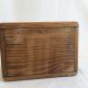 Vintage Wooden Display Trinket Box Basket Parker Brothers Baseball 4.  5 