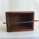 Vintage Wooden Display Trinket Box Basket Parker Brothers Baseball 4.  5 