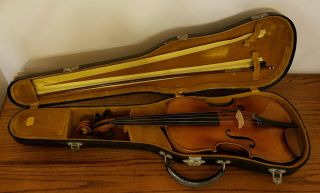Late 1800 ' S Germany Antonius Stradivarius Cremonensis Violin Full Size Bow Case photo