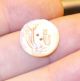 Antique Beautifully Carved Mother Of Pearl Cameo Picture Button Buttons photo 1
