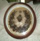 X Large Antique 1800 ' S Victorian Mourning Hair Wreath Deep Oval Shadow Box Frame Victorian photo 7