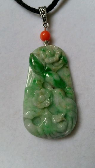 Customer Order: Two Natural Jadeite Jade Pendants.  Type (grade) A Jadeit. photo