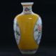 Old Beijing Coloured Glaze Hand - Painted Birdflower Vase W Qianlong Mark Vases photo 2